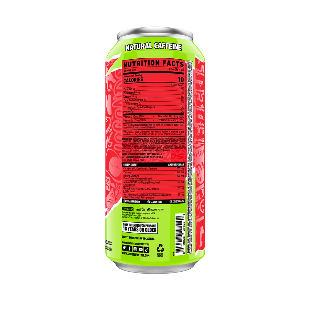 Ghost Energy Zero Sugar 16 oz 12 Pack